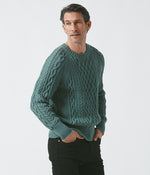 画像をギャラリービューアに読み込む, 【junhashimoto】ARAN CREW NECK KNIT