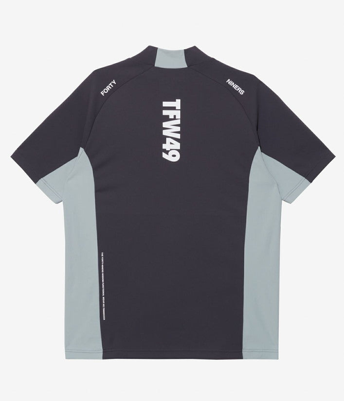 【TFW49】SIDE PANEL SHORT SLEEVE MOCKNECK