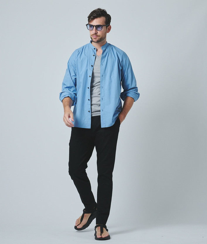 【junhashimoto】BANDCOLLAR　SHIRT