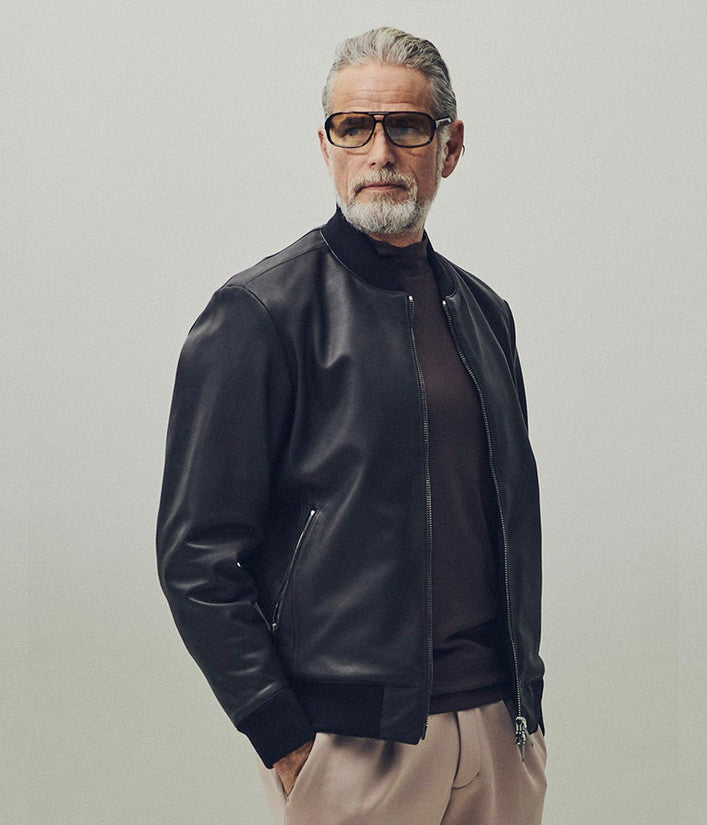 【junhashimoto】LEATHER MA-1