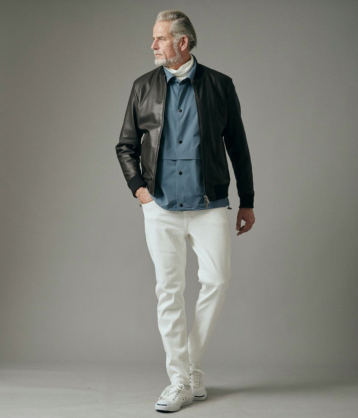 【junhashimoto】LEATHER MA-1