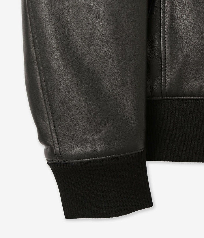 【junhashimoto】LEATHER MA-1