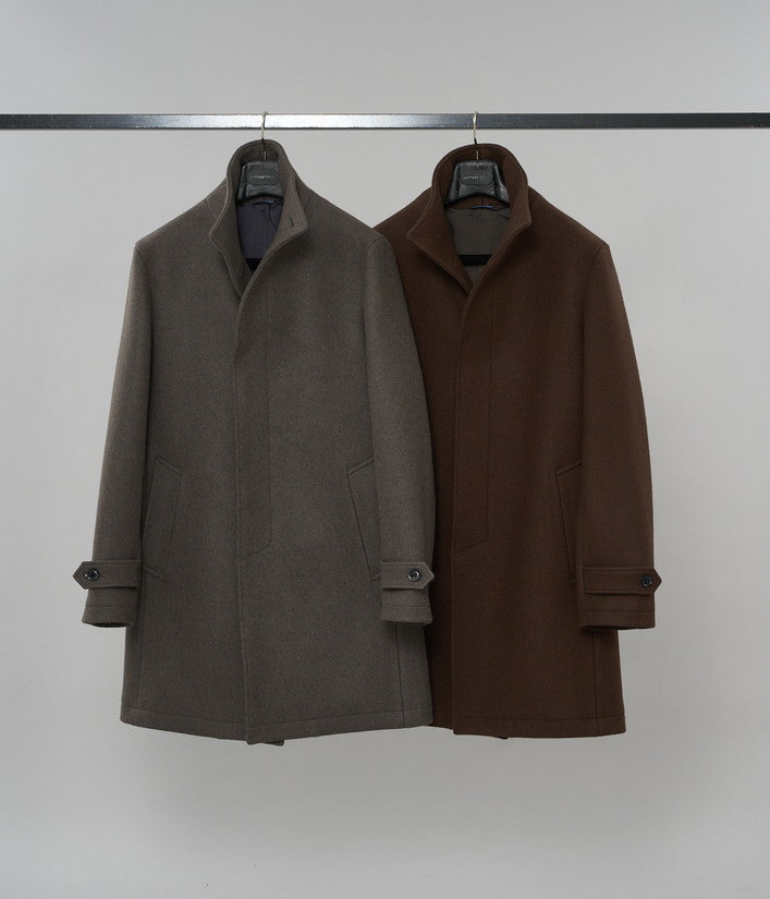 予約11月【junhashimoto】STAND COLLAR COAT