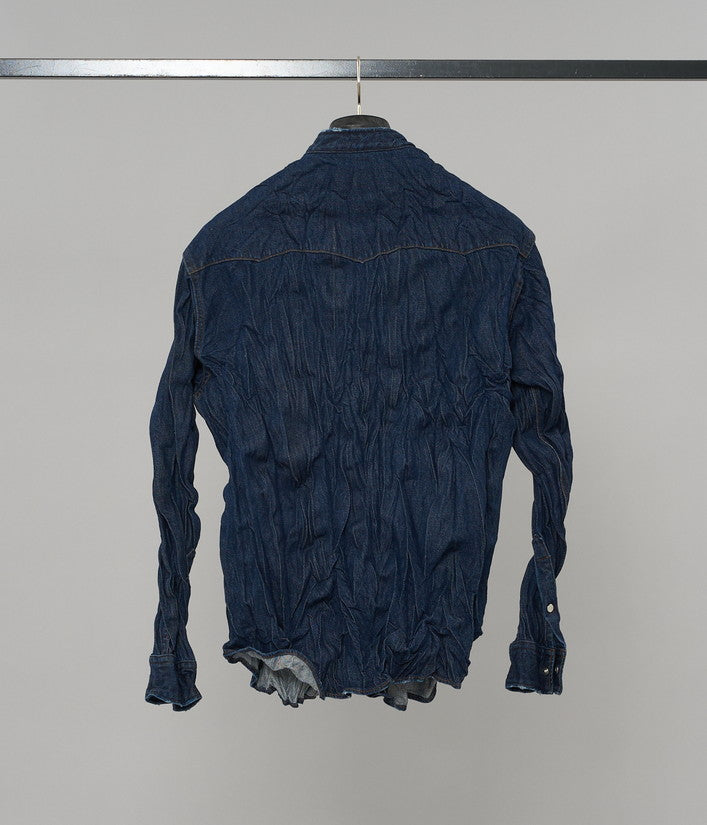 予約9月【junhashimoto】BAND COLLAR DENIM SH