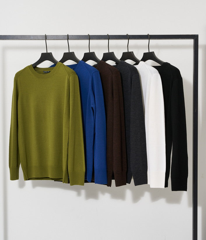 【junhashimoto】12G CREW NECK KNIT