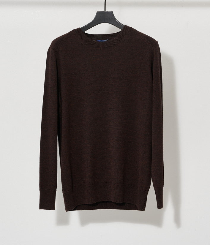 【junhashimoto】12G CREW NECK KNIT