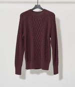 画像をギャラリービューアに読み込む, 予約11月【junhashimoto】ARAN CREW NECK KNIT
