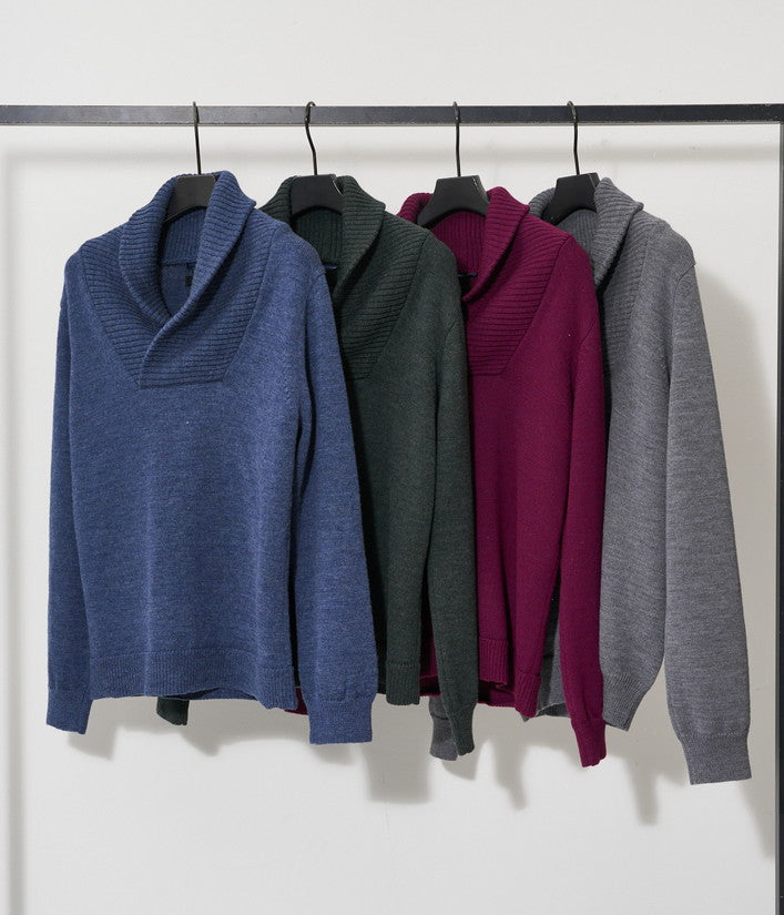 予約11月【junhashimoto】SHAWL PULLOVER KNIT