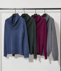 予約11月【junhashimoto】SHAWL PULLOVER KNIT