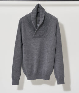 予約11月【junhashimoto】SHAWL PULLOVER KNIT