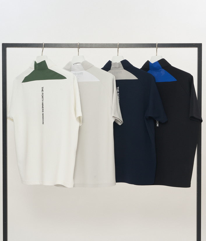 予約8月【TFW49】HALF ZIP SS MOCKNECK