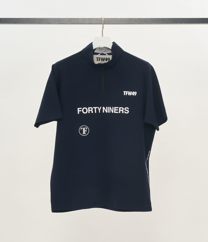 予約8月【TFW49】HALF ZIP SS MOCKNECK