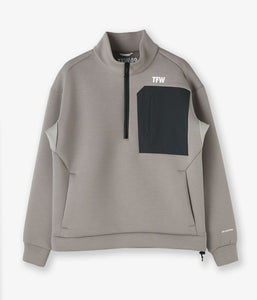 TFW49 CARDBOARDMATERIAL HALF ZIP SWEAT - www.branded.net.au